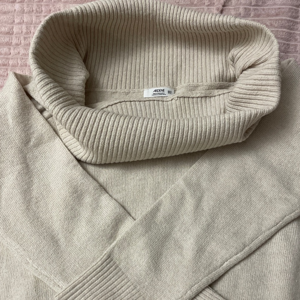 Beige Off-shoulder Sweater